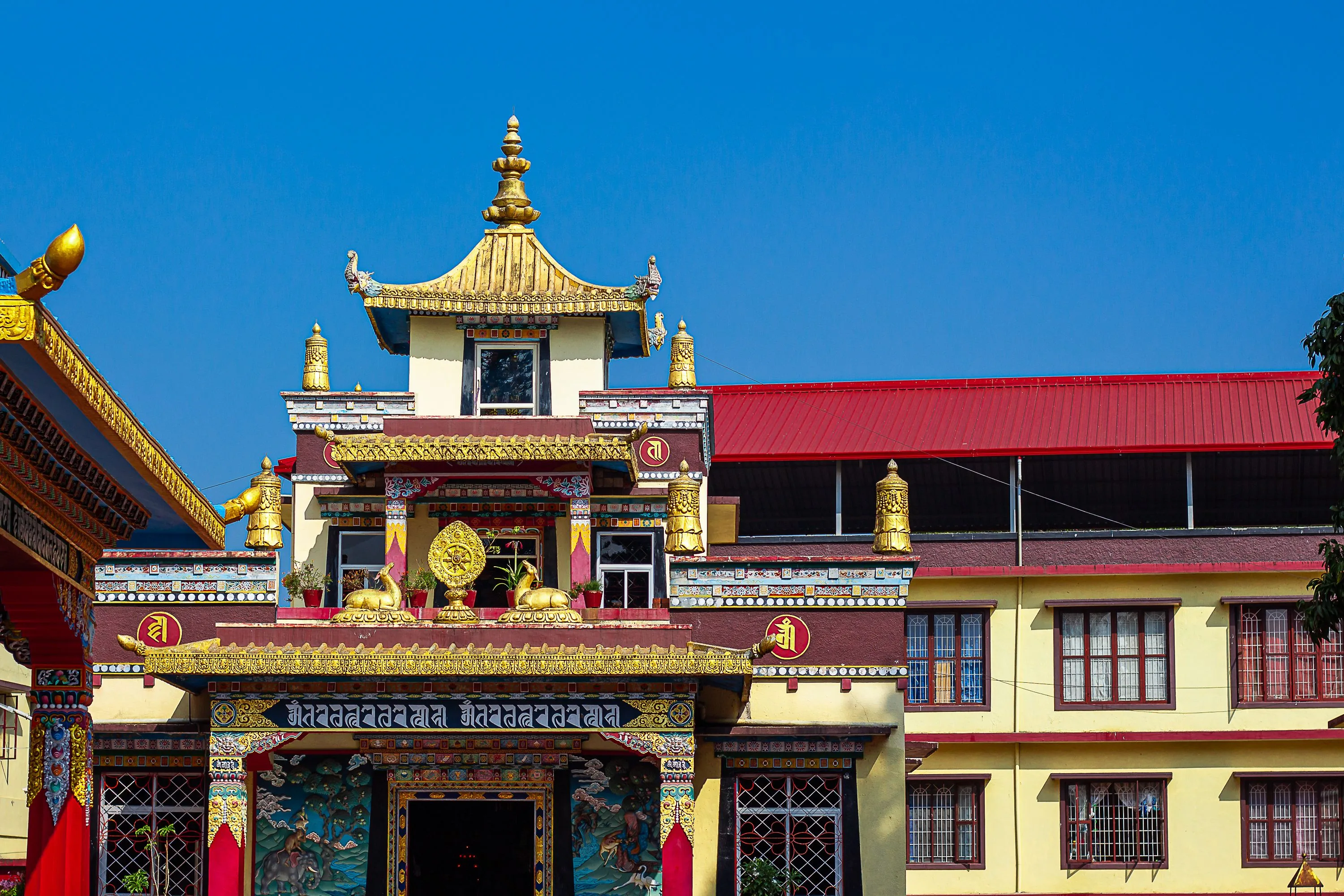 Gangtok temple courtyard